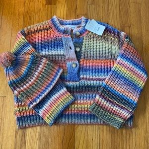 Something Navy Ombré sweater with matching hat